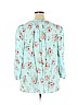 Lane Bryant 100% Cotton Blue 3/4 Sleeve Blouse Size 16 - photo 2