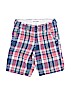 Abercrombie 100% Cotton Checkered-gingham Blue Khaki Shorts Size 12 - photo 1