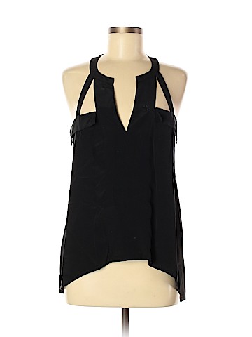 BCBGMAXAZRIA Sleeveless Silk Top (view 1)