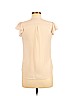 H&M 100% Polyester Tan Short Sleeve Blouse Size 6 - photo 2