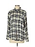 Lucky Brand 100% Viscose Gray Long Sleeve Button-Down Shirt Size M - photo 1