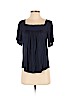 Lucky Brand Blue Short Sleeve Blouse Size S - photo 1
