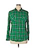 Merona 100% Rayon Green Long Sleeve Blouse Size XL - photo 1
