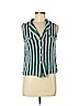 BP. 100% Viscose Green Sleeveless Button-Down Shirt Size M - photo 1