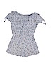Gap Kids 100% Rayon Floral Blue Romper Size 8 - photo 2