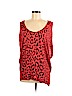 Ella Moss 100% Rayon Red Short Sleeve Top Size M - photo 1