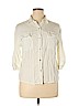 A New Day White 3/4 Sleeve Button-Down Shirt Size XL - photo 1