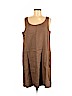 J.jill 100% Linen Brown Casual Dress Size M (petite) - photo 1