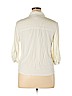 A New Day White 3/4 Sleeve Button-Down Shirt Size XL - photo 2