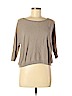 RACHEL Rachel Roy 100% Cotton Tan 3/4 Sleeve Top Size XS - photo 1