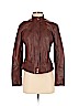 Bernardo 100% Viscose Brown Faux Leather Jacket Size S - photo 1