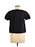 Theory Black Short Sleeve Blouse Size 8 - photo 2