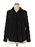 Old Navy 100% Polyester Black Long Sleeve Button-Down Shirt Size XL - photo 1
