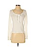 DKNY 100% Cotton White Long Sleeve Top Size XS - photo 1