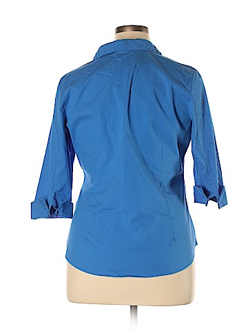 Worthington 3/4 Sleeve Button-Down Shirt (view 2)