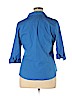 Worthington 100% Cotton Blue 3/4 Sleeve Button-Down Shirt Size XL - photo 2