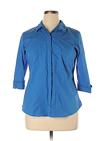 Worthington 3/4 Sleeve Button-Down Shirt (view 1)