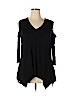 Adrianna Papell Black 3/4 Sleeve Top Size 1X - photo 1