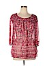 LC Lauren Conrad 100% Polyester Pink Long Sleeve Blouse Size XL - photo 1