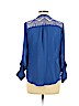 Candie's 100% Polyester Blue Long Sleeve Blouse Size L - photo 2