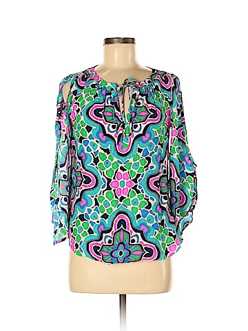 Alice & Trixie Long Sleeve Silk Top (view 1)