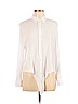 H&M 100% Viscose White Long Sleeve Button-Down Shirt Size 6 - photo 1