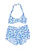 Electric Beach by Jantzen Floral Blue Two Piece Swimsuit Size 11 - 12 - photo 1