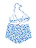 Electric Beach by Jantzen Floral Blue Two Piece Swimsuit Size 11 - 12 - photo 2