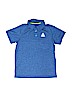 Reebok 100% Polyester Solid Blue Short Sleeve Polo Size 7 - 8 - photo 1