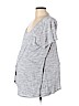 Motherhood Gray Short Sleeve Blouse Size L - photo 1