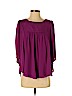 Neiman Marcus 100% Polyester Purple Short Sleeve Blouse Size S - photo 1