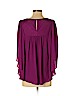 Neiman Marcus 100% Polyester Purple Short Sleeve Blouse Size S - photo 2