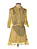 What Goes Around Comes Around 100% Viscose Yellow Casual Dress Size XS - photo 1