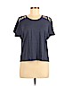 Poof! 100% Cotton Blue Short Sleeve Top Size M - photo 1