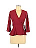 Candie's 100% Polyester Burgundy 3/4 Sleeve Blouse Size S - photo 1