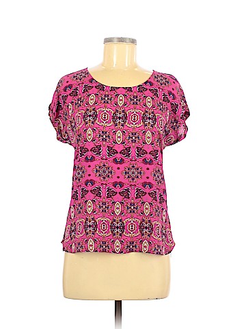Pink Rose Short Sleeve Blouse (view 1)
