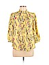 Worthington 100% Polyester Yellow Long Sleeve Blouse Size M (petite) - photo 1