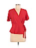 Monteau Red Short Sleeve Top Size M - photo 1
