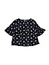 Uniqlo 100% Polyester Blue 3/4 Sleeve Blouse Size 3 - 4 - photo 1