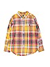 Ralph by Ralph Lauren 100% Cotton Checkered-gingham Gold Long Sleeve Button-Down Shirt Size 6 - photo 1