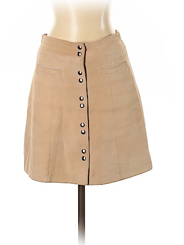 Intermix Leather Skirt (view 1)