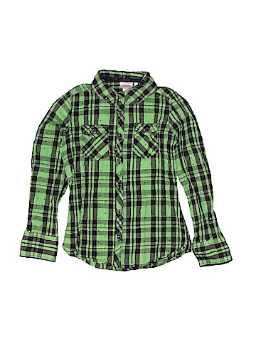 Justice Long Sleeve Button-Down Shirt (view 1)