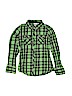 Justice Green Long Sleeve Button-Down Shirt Size 8 - photo 1