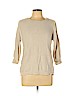 Pink Rose 100% Cotton Tan Pullover Sweater Size L - photo 1