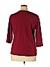 Cj Banks 100% Cotton Burgundy 3/4 Sleeve Top Size 1X - photo 2