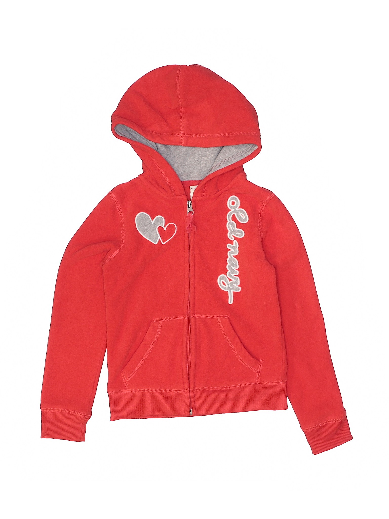 old navy red zip up hoodie