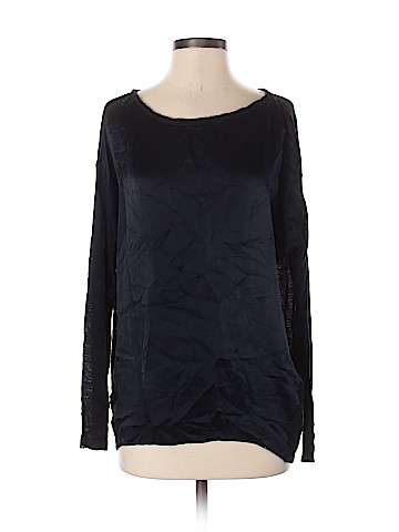 Vince. Long Sleeve Silk Top (view 1)