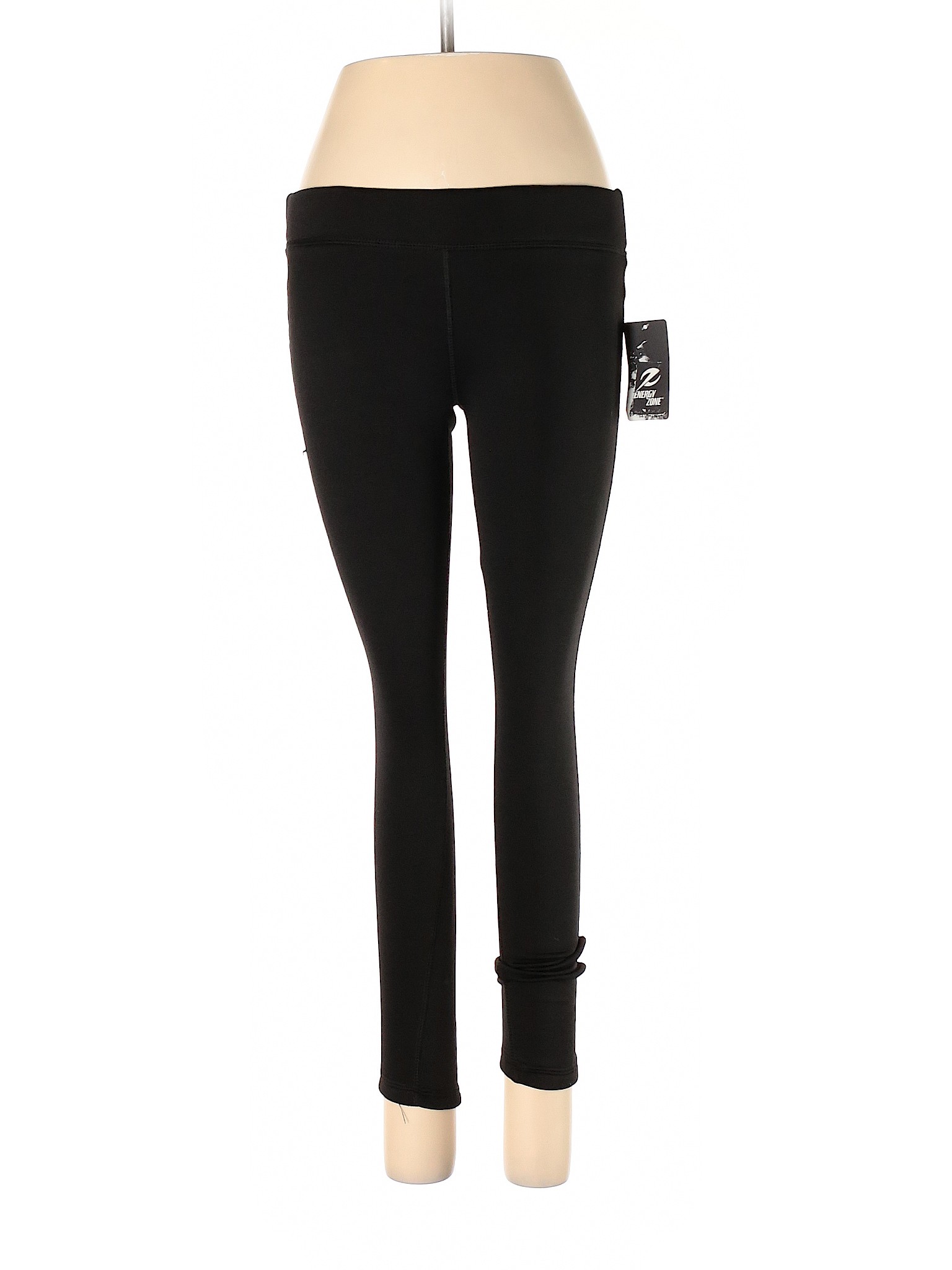 Energy Zone Solid Black Leggings Size L 80 off thredUP