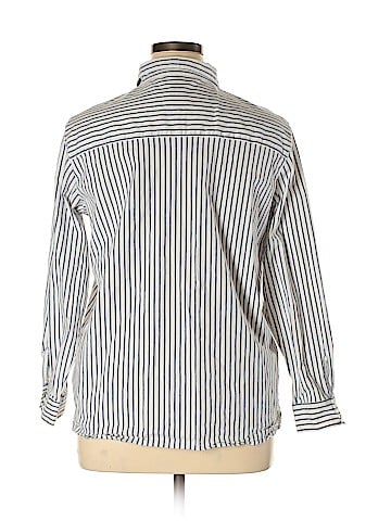 Denim & Co Long Sleeve Button-Down Shirt (view 2)