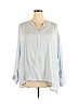 Nine West 100% Viscose Blue Long Sleeve Blouse Size XXL - photo 1